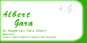 albert gara business card